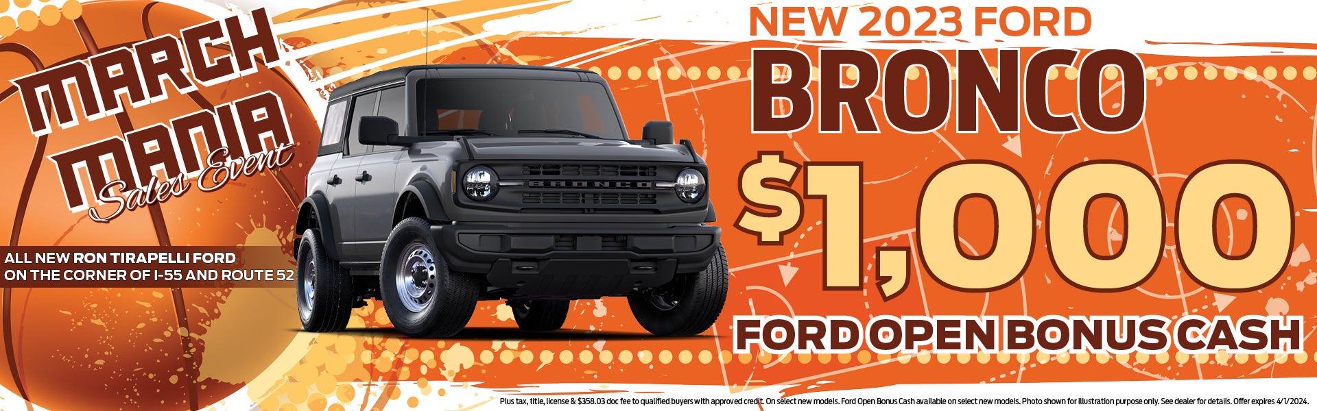 2023 Ford Bronco Bonus Cash Offer