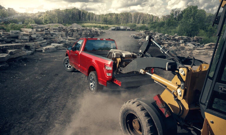 2023 Ford F-150 getting rocks loaded into back