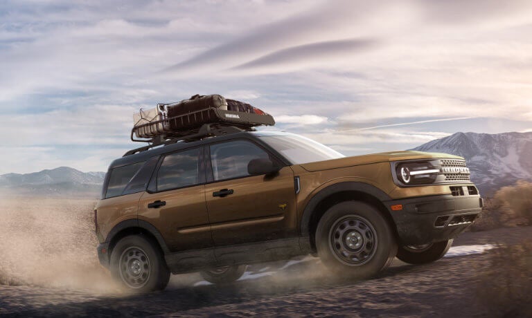2024 Ford Bronco Sport with luggage in desert