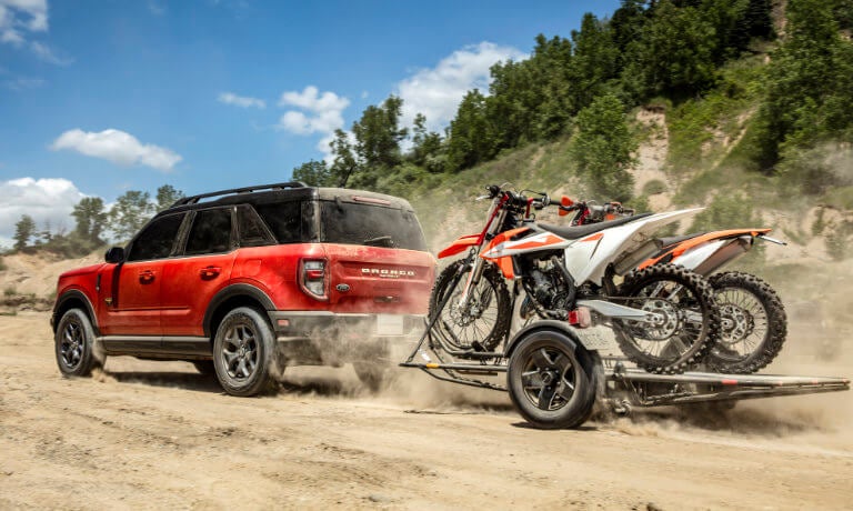 2024 Ford Bronco Sport towing dirtbikes
