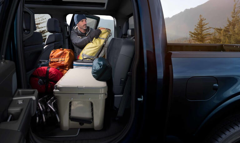 2024 Ford F-150 cargo space in back seats