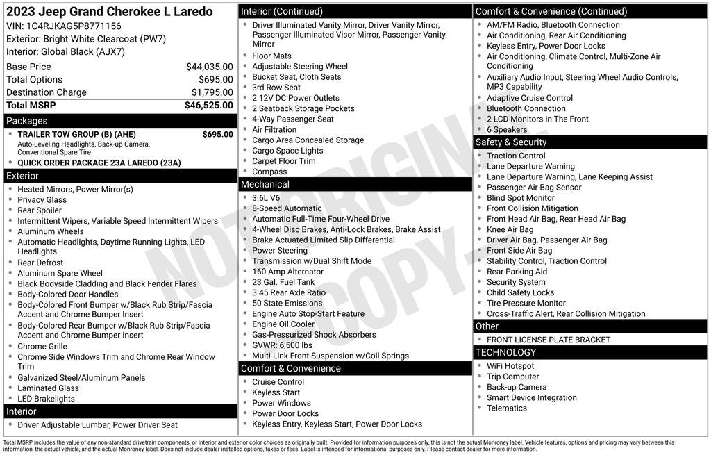 2023 Jeep Grand Cherokee L Laredo