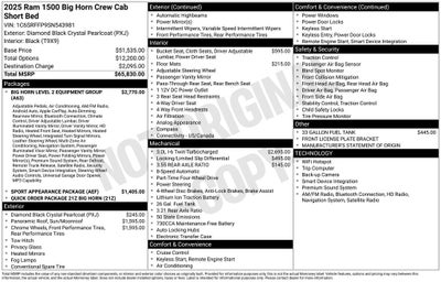 2025 RAM 1500 Big Horn/Lone Star