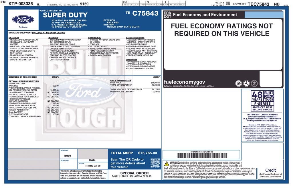 2026 Ford F-550SD XL DRW