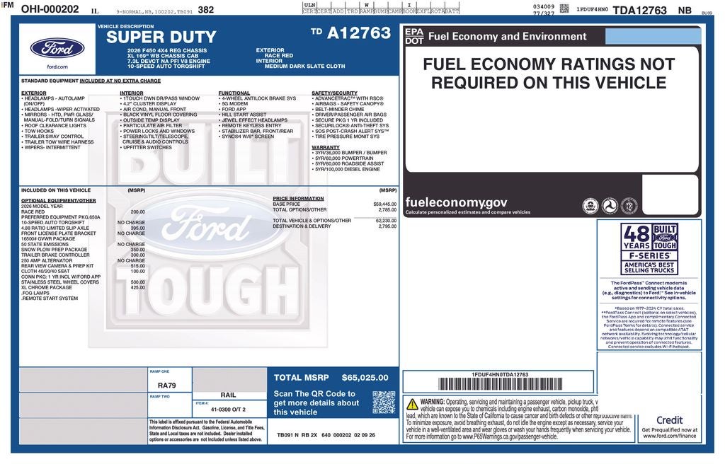2026 Ford F-450SD DRW