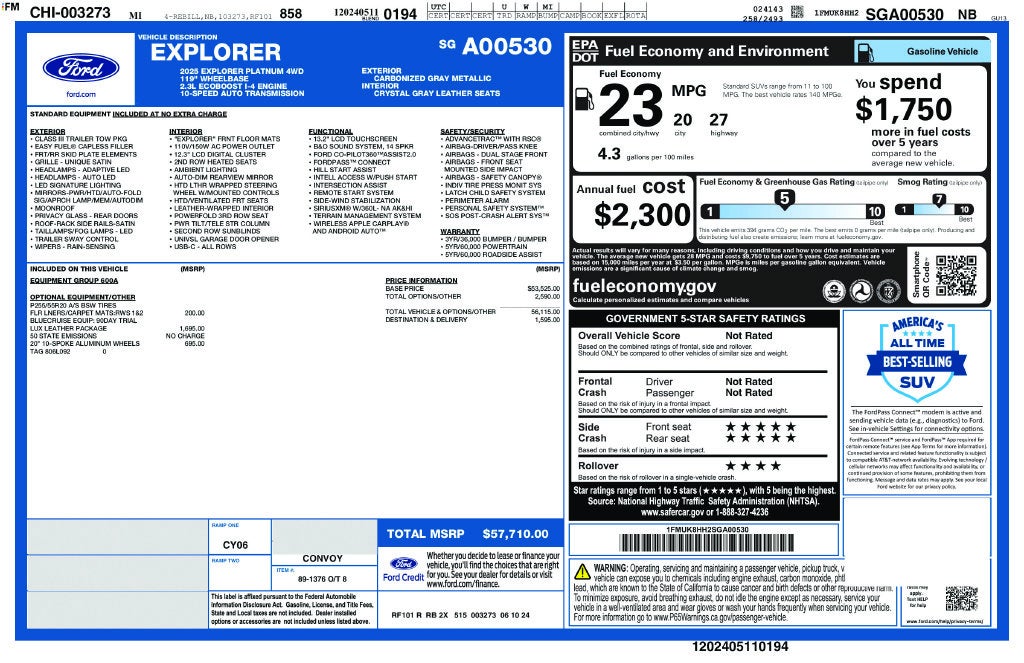 2025 Ford Explorer Platinum