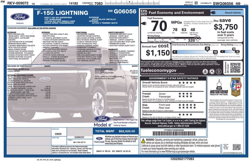 2025 Ford F-150 Lightning Lariat