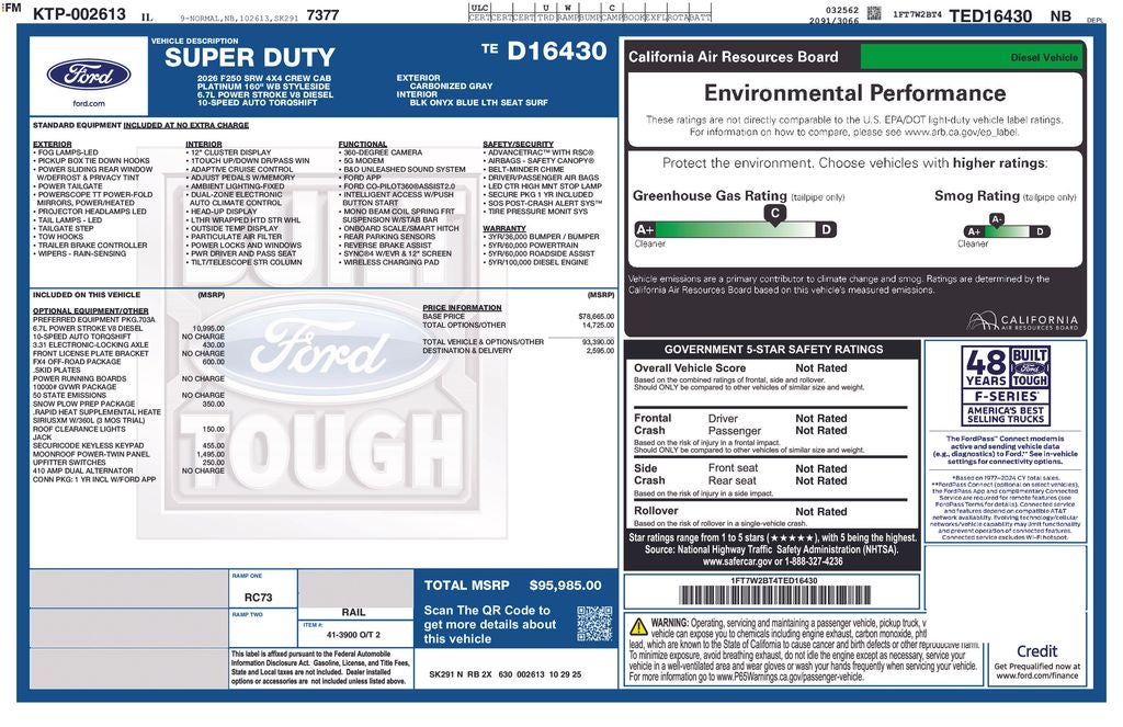2026 Ford F-250SD Platinum