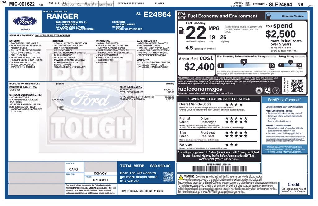 2025 Ford Ranger XL