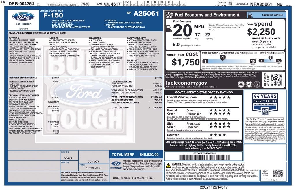2022 Ford F-150 XL