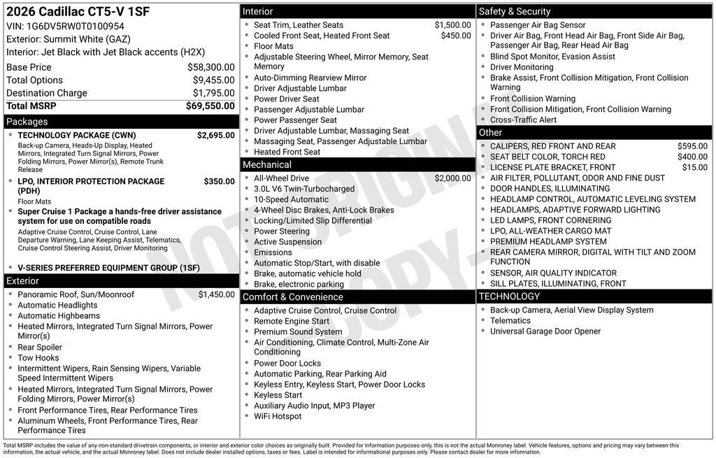 2026 Cadillac CT5 V-Series