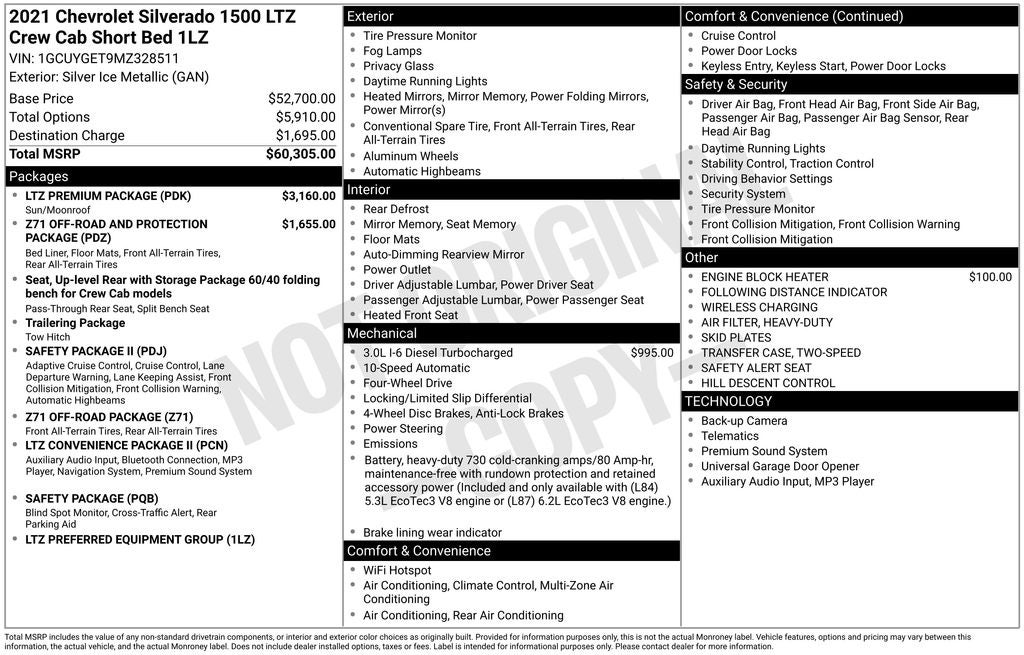 2021 Chevrolet Silverado 1500 LTZ