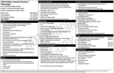2024 Subaru Ascent Touring