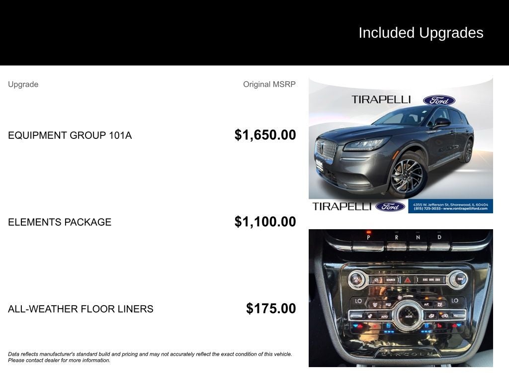 2020 Lincoln Corsair Standard