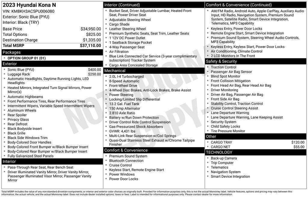 2023 Hyundai Kona N Base