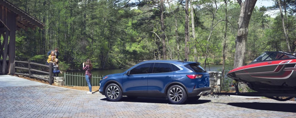 2022 Ford Escape towing a boat