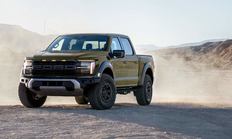 2025 Ford F-150 parked in a dusty desert