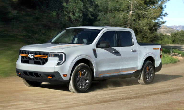 2025 Ford Maverick driving on dirt road
