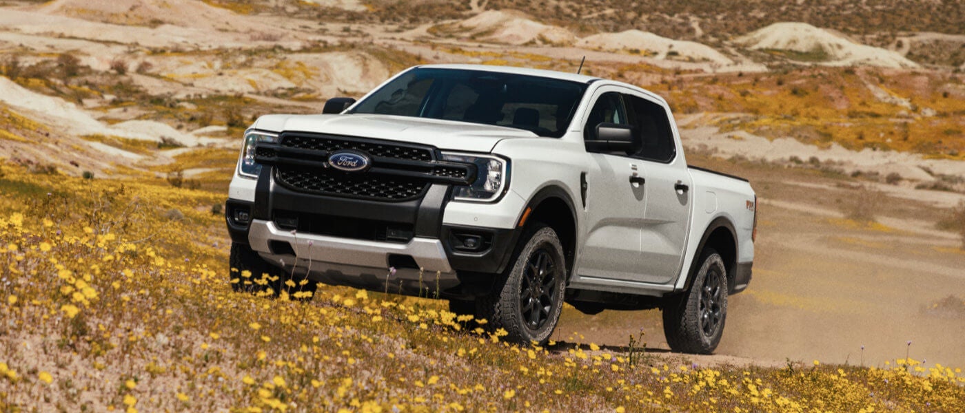 2025 Ford Ranger in a desert field