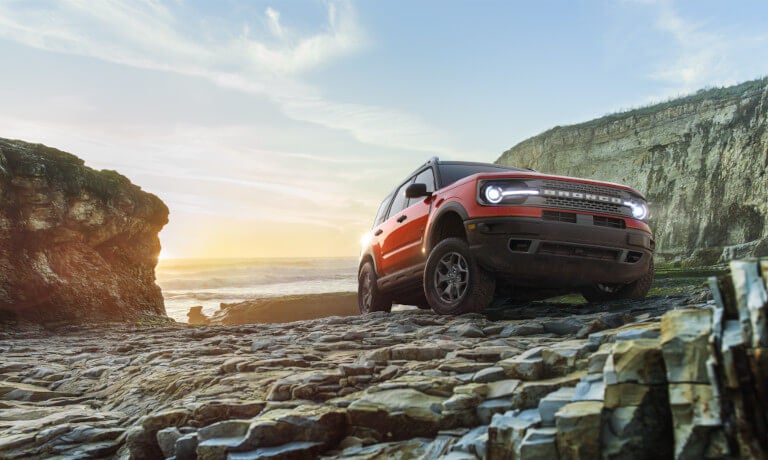 2026 Ford Bronco on a rocky shore