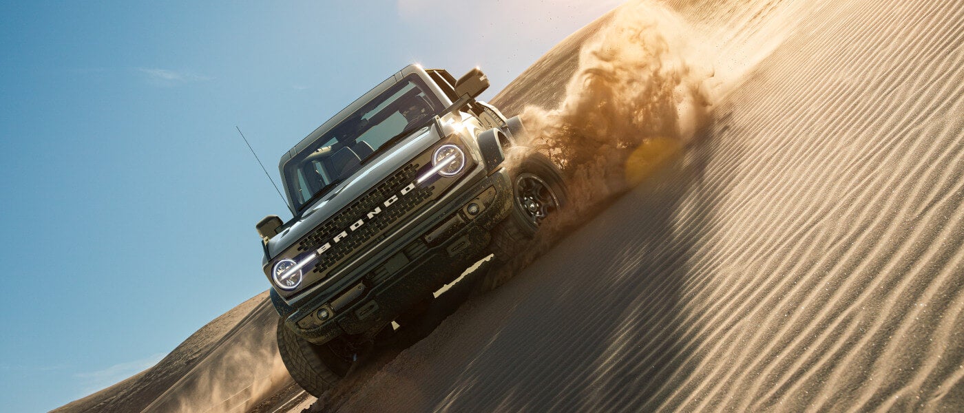 2026 Ford Bronco offroading in sand dunes