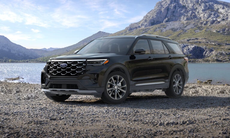 2026 Ford Explorer parked by a lake
