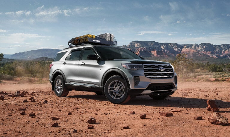 2026 Ford Explorer offroad with luggage on top