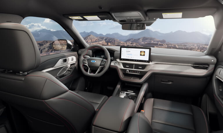 2026 Ford Explorer dashboard and front seats