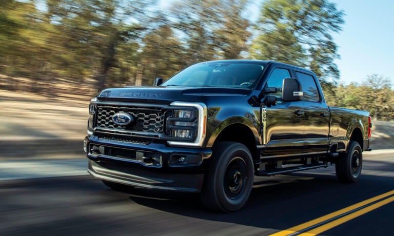 2026 Ford Super Duty driving on highway