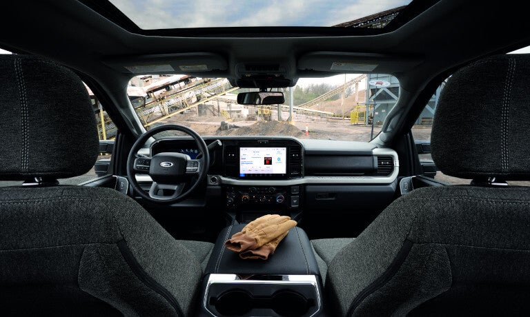 2027 Ford Super Duty interior dashboard and front seats