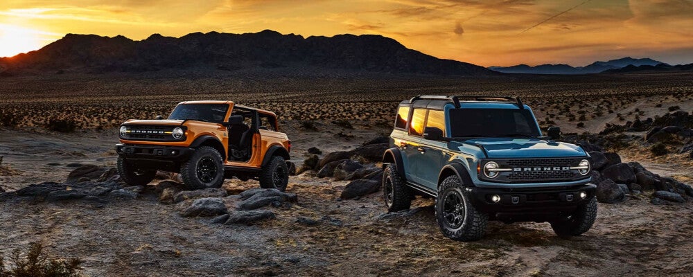 Ford Broncos at Sunset